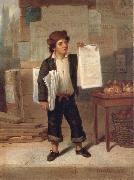 James H. Cafferty Newsboy Selling New-York oil painting reproduction